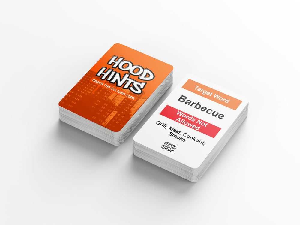 Kinfolk Hood Hints durable card stock ensuring repeated use during lively gatherings.