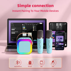 Kinglucky mini karaoke blue durable build withstands energetic play.