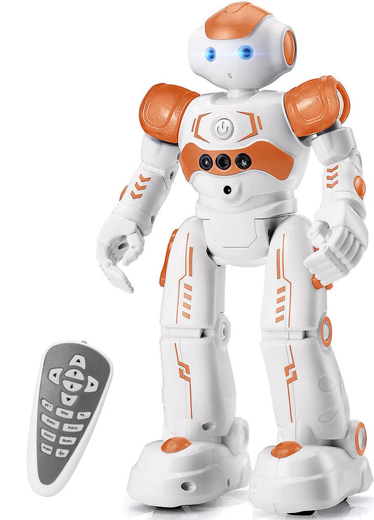 KingsDragon RC robot demonstrates gesture control for engaging kids' playtime.