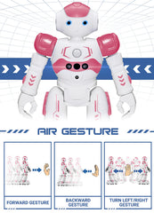 KingsDragon RC robot pink LED eyes light up during movement.