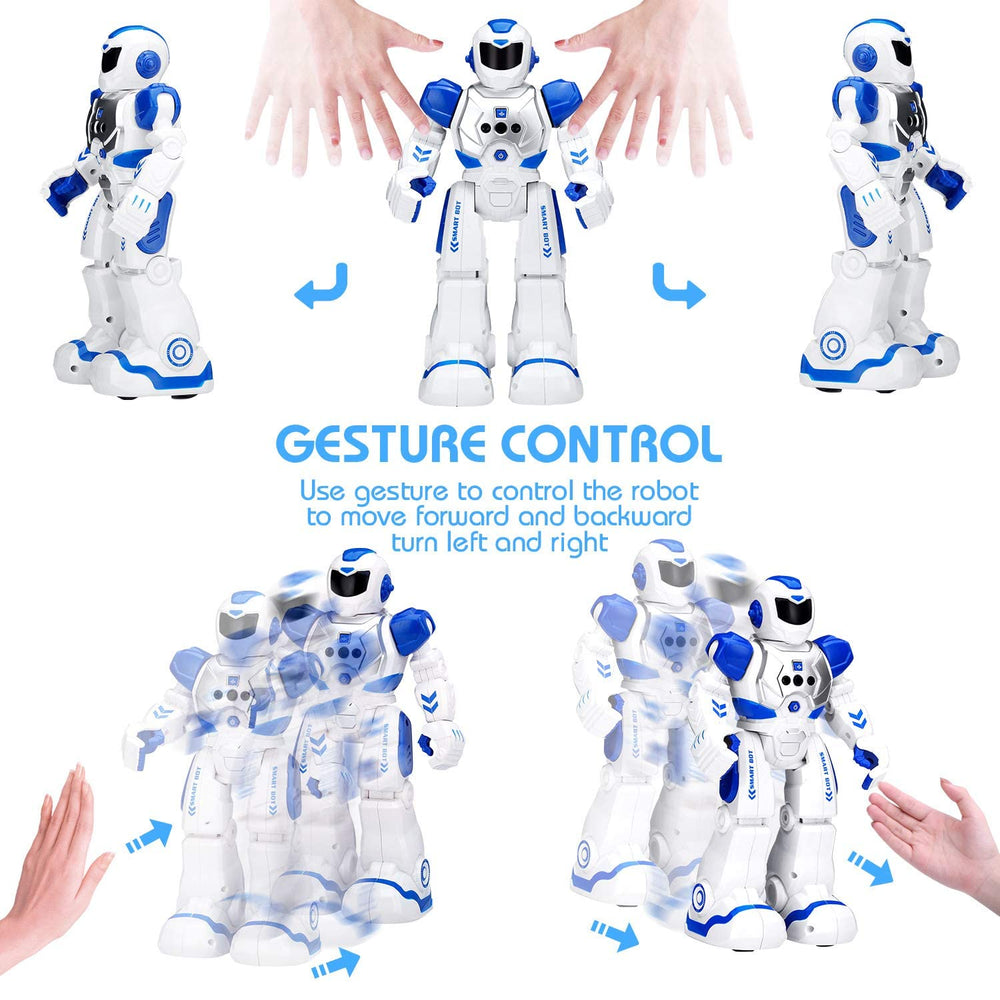 KingsDragon robot on the side with remote control ready for easy interactive play