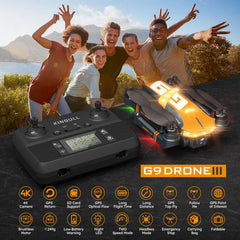 Kingull G9 foldable design enabling portable travel-ready drone.