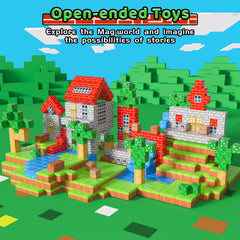 Kinhzrude Magnetic Blocks for vehicles and towers inspire creative construction.