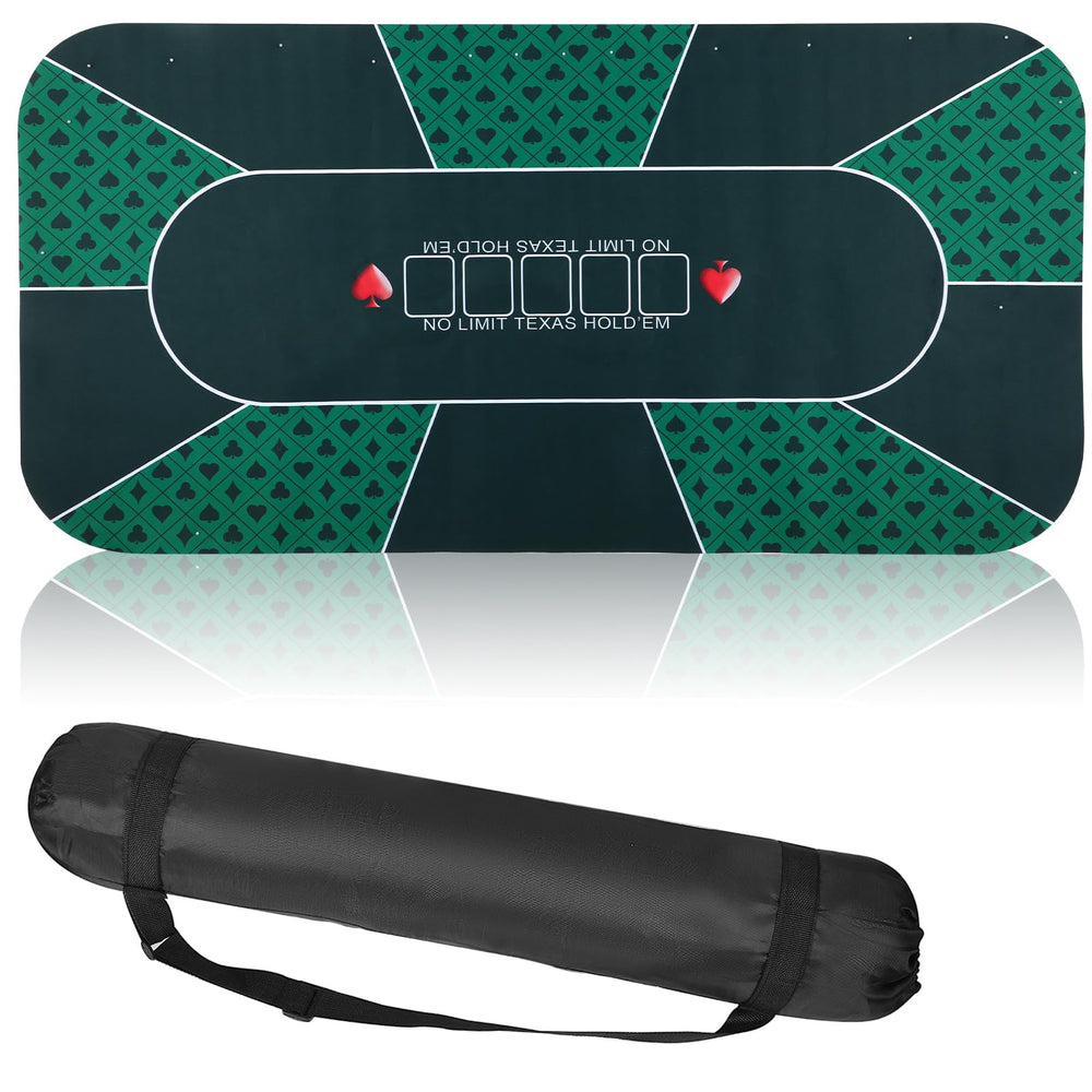 Kinlop poker mat top with large flat surface for easy card play on any table.