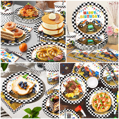 Kinovo Monster Truck tablecloths protect surfaces while adding race-day style.