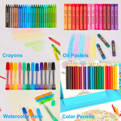 KINSPORY Art Kit crayons offer smooth color blocks for kids
