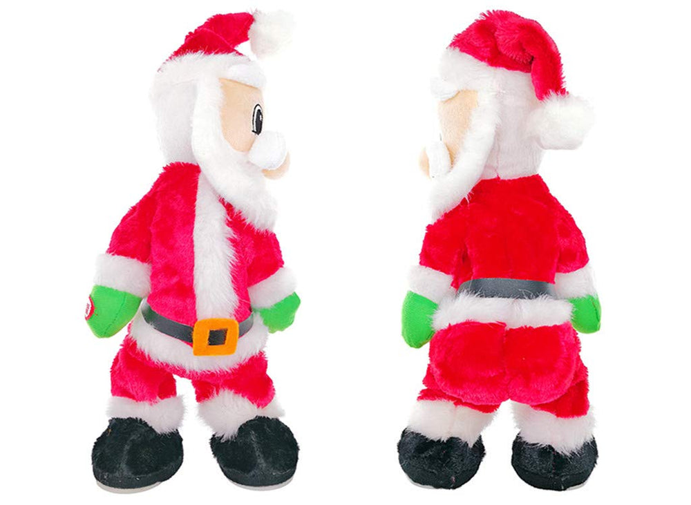 Kinteshun Twerking Santa doll in motion dancing to an English rap for party vibes.