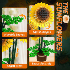 kiothdre sunflower-green-leaves: large leaves add depth to the display.