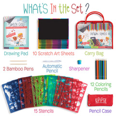 Kipipol stencil set with over 260 designs offering wide creative options for kids.