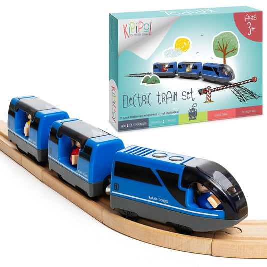 KipiPol locomotive front view for immersive imaginative play and realistic train action.