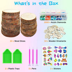 KIRKOTOY natural pine wood slices ideal for DIY painting
