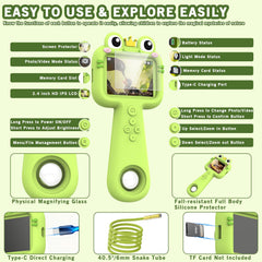 Kiscamgear kids camera display shows bright 2.4-inch screen for clear viewing.