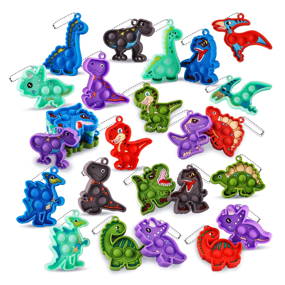 Kiss Monkey dinosaur pop keychain bulk with vibrant dino designs for parties.