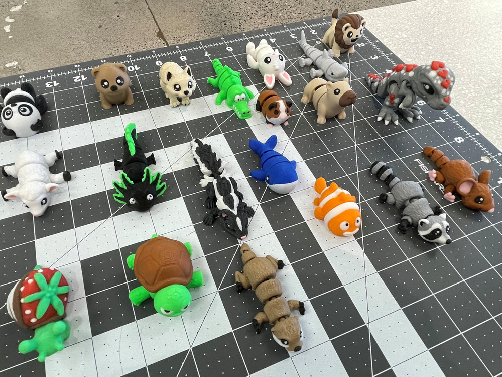 KitchenVIA desk display setup showcases the mini zoo at work