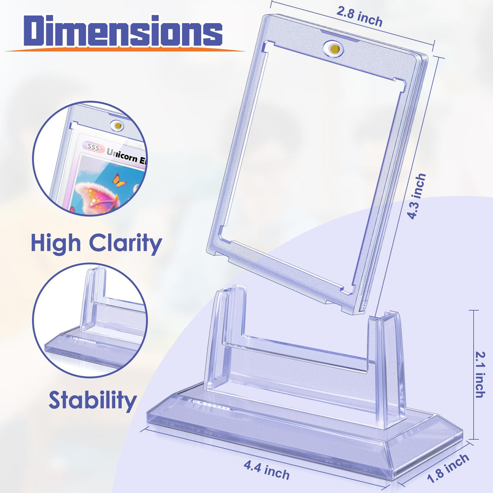Kitoyz base stands securely support cards on a shelf or desk
