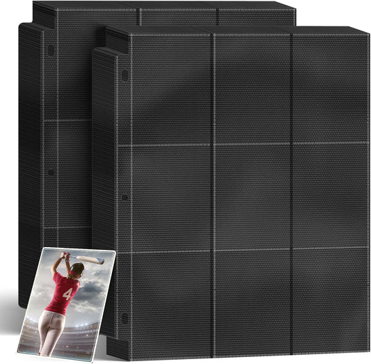 Kitoyz trading card sleeves in binder view protect 1800 pockets for easy organization.