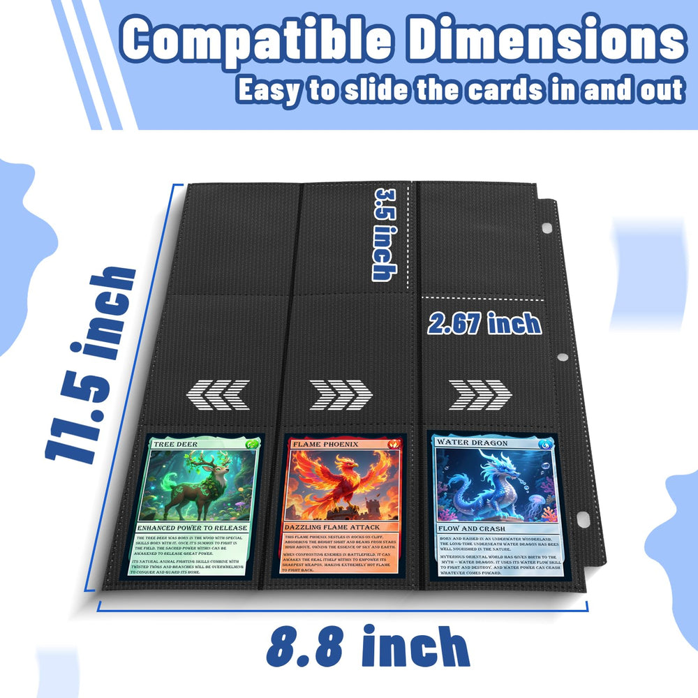 Kitoyz clear polypropylene sleeves highlight durable, acid-free protection for cards.