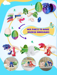 KittyCode mix-and-match dino: customize hybrids with swapped parts.