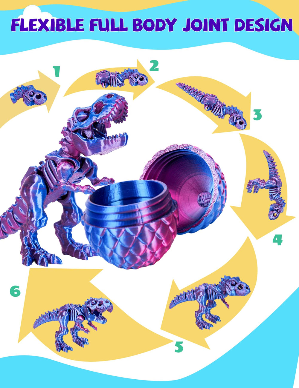 KittyCode dinosaur skeleton 14cm: vivid display-ready model.
