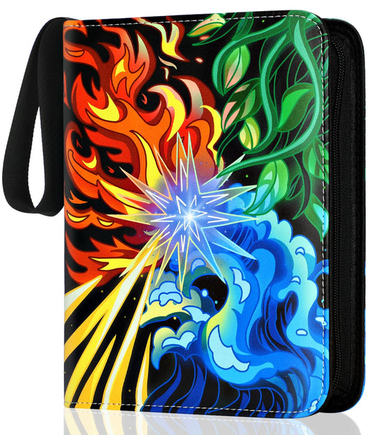 Kivxizi trading card binder front cover with protective zipper and PU leather.