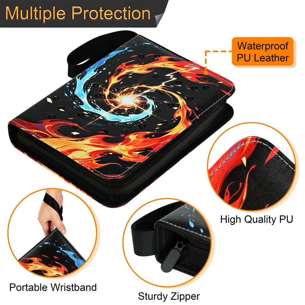 Kivxizi waterproof PU leather binder with wristband and sturdy zipper