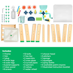 KiwiCo water and sand sensory table doodle canvas turns play into imaginative scenes.