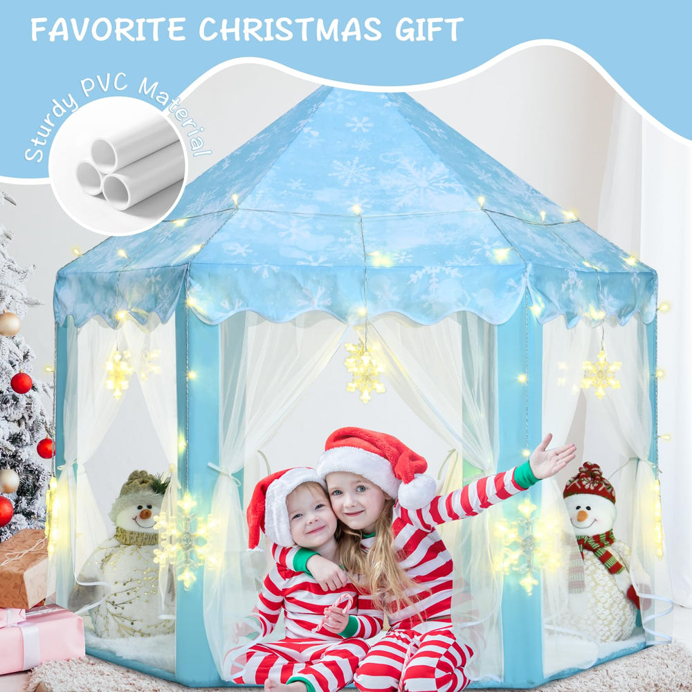 KIXINWA princess castle tent suitable for indoor and outdoor play sessions.