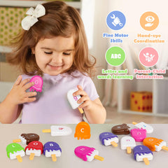 Kizh letter pieces promoting letter recognition and vocabulary exploration