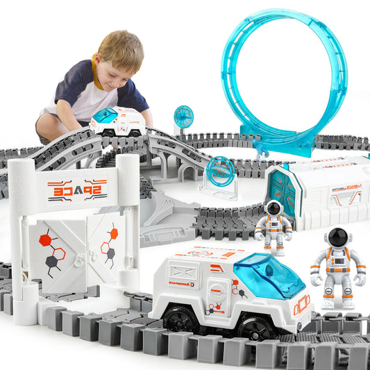 KIZJORYA Construction Race Track Set for imaginative building and durable play