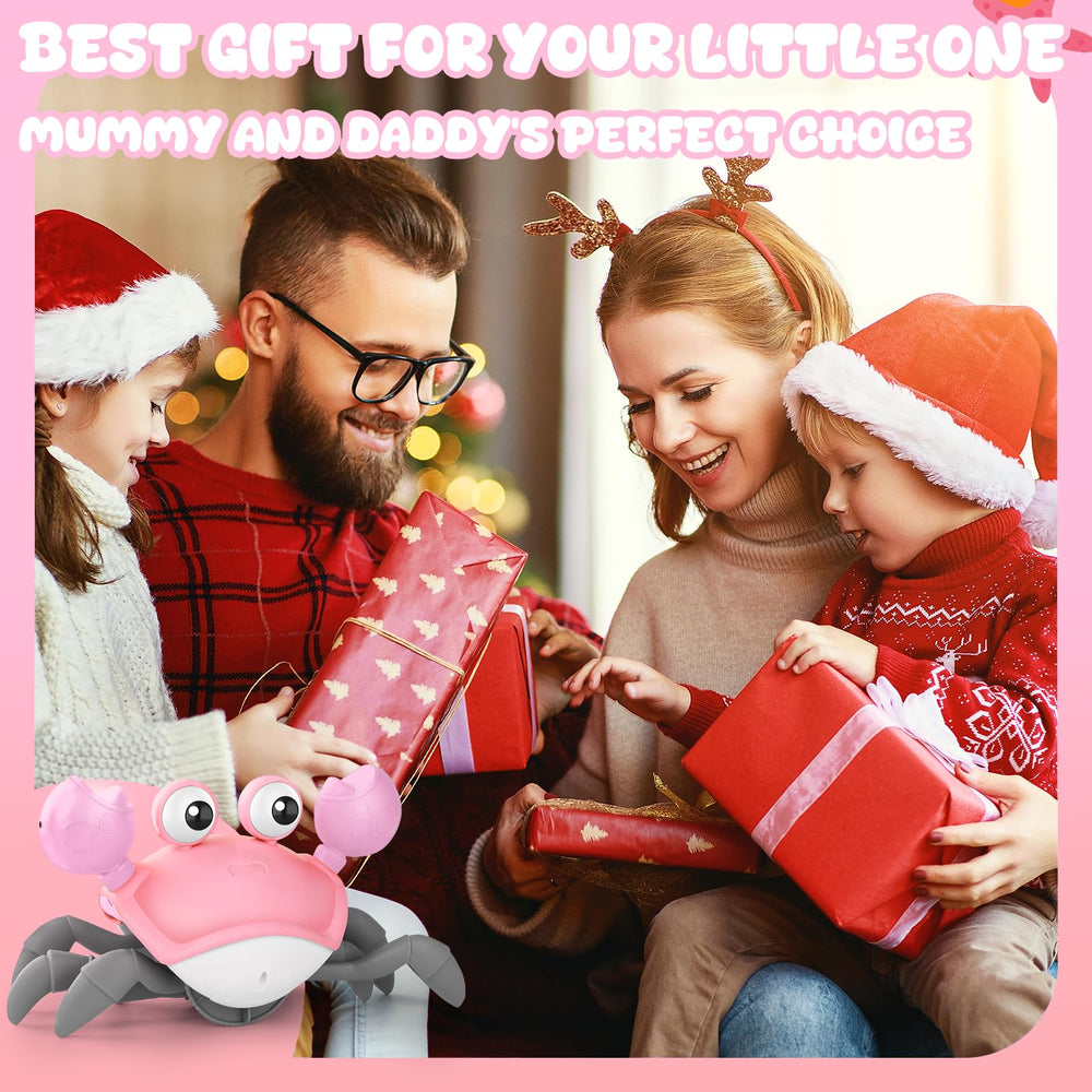 KIZJORYA Crawling Crab pink gift idea for baby girls and special occasions.