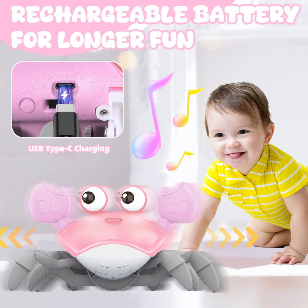 KIZJORYA Crawling Crab features soft ABS material for safe handling.