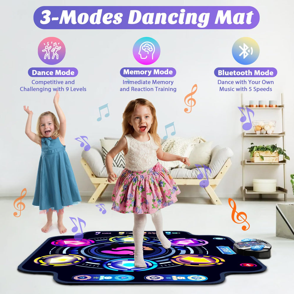 KIZJORYA Dance Mat non-slip bottom keeps movements steady during energetic sessions.