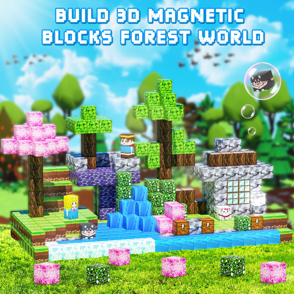 KIZJORYA stem-friendly blocks encourage critical thinking during forest world builds