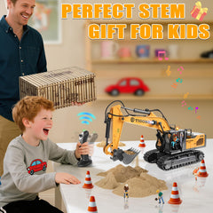 KIZJORYA RC excavator suitable for indoor and outdoor play.