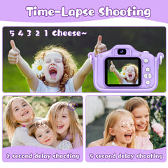 KIZJORYA camera with frames and filters inviting kids to create memories.