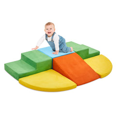 KIZLAND climbing blocks soft-foam close-up shows safe indoor play.