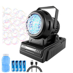 Kizmore Bubble Machine portable design for outdoor parties and family gatherings.