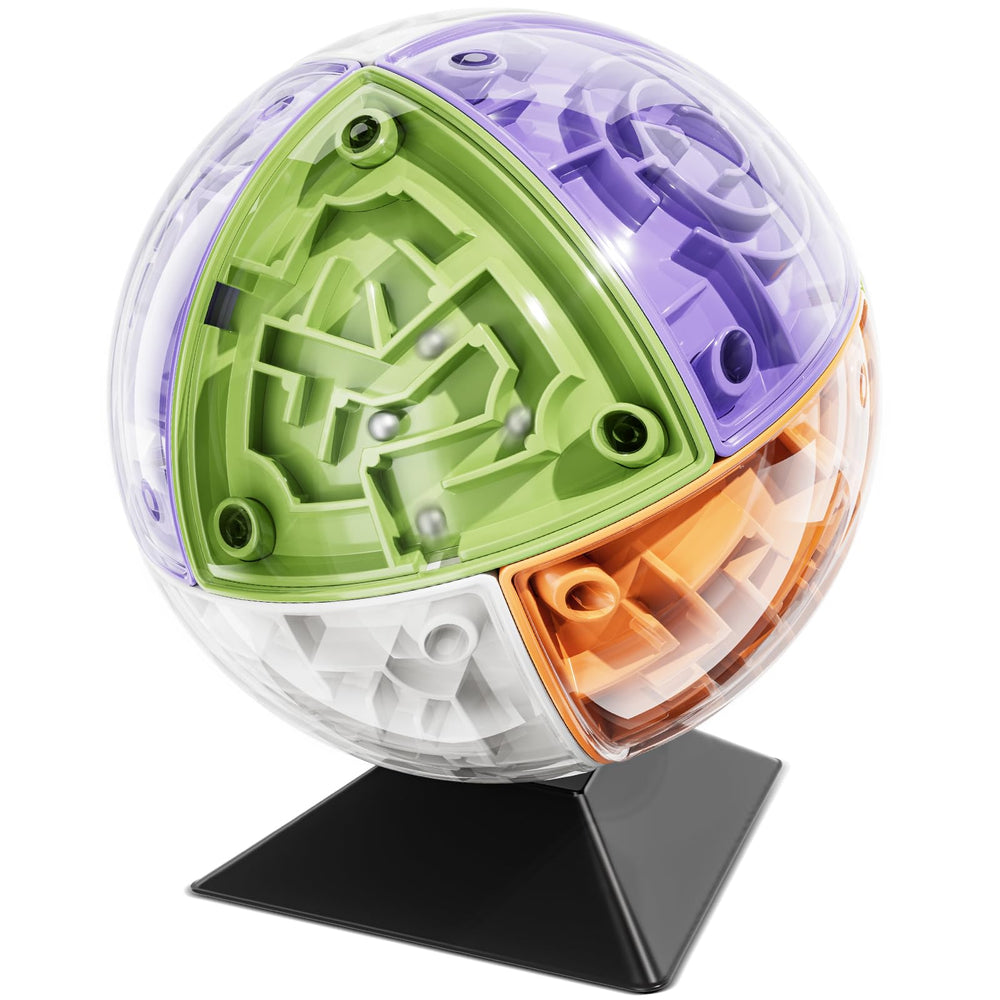 KIZONLY 3D Ball Puzzle with four color sections invites problem solving