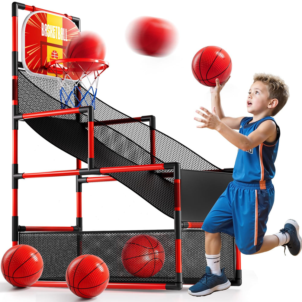 KIZONLY arcade basketball hoop assembly for quick indoor setup and family play