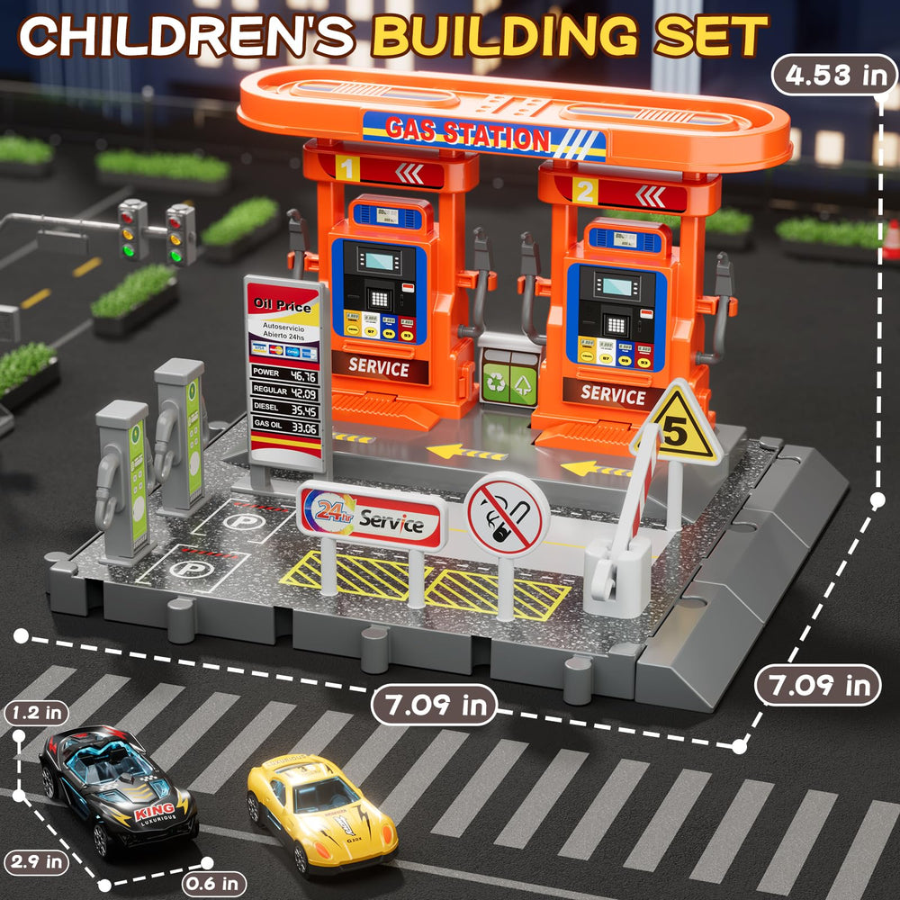 Expandable base with linking points invites new garage toy collaborations.