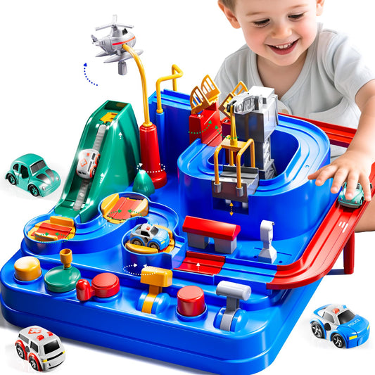KIZONLY car race track setup invites hands-on play and discovery.