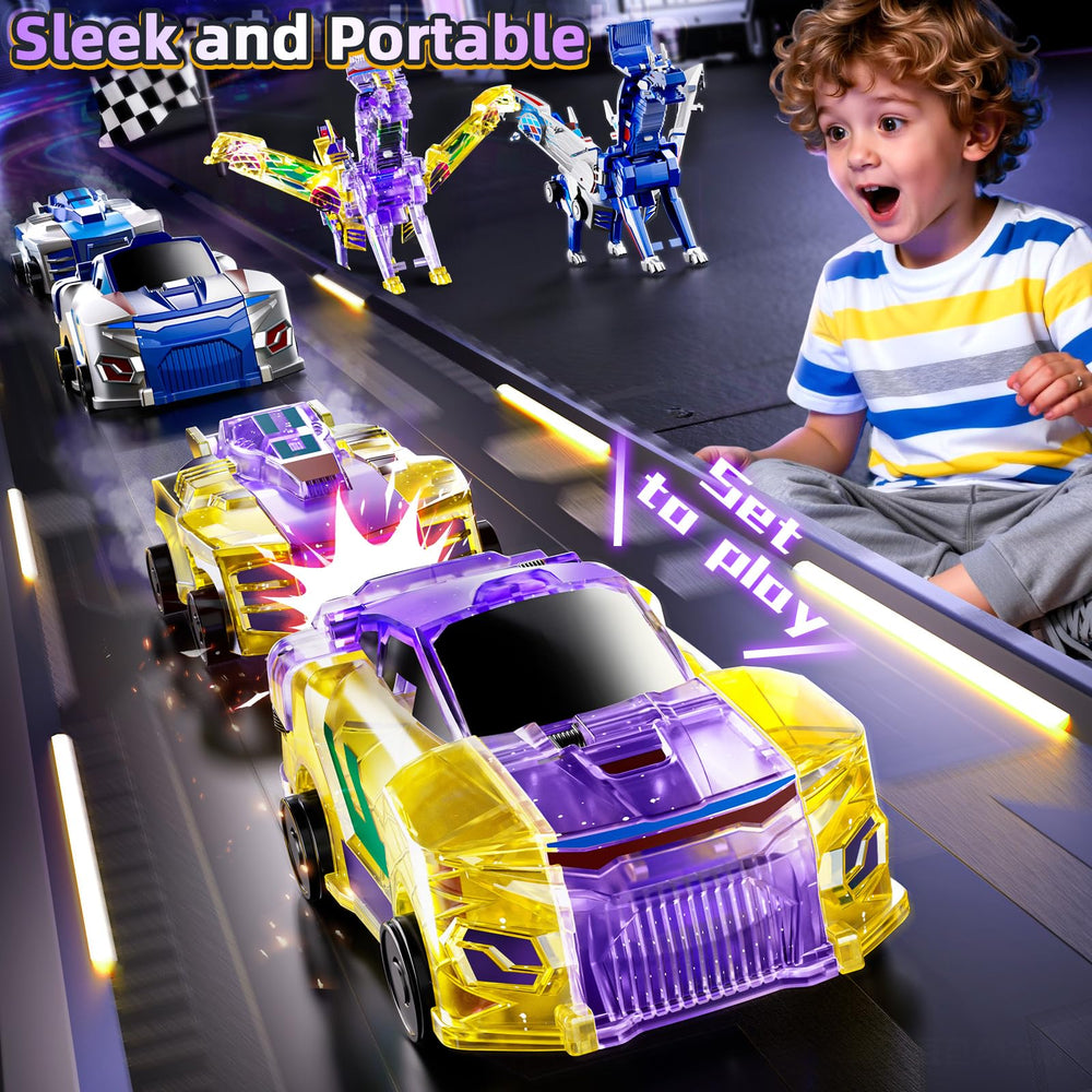 KIZONLY collision transforming dinosaur car with kids enabling cooperative play and storytelling