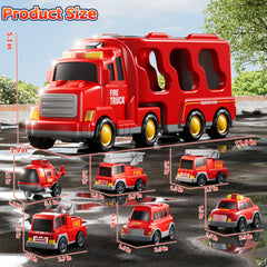 KIZONLY Fire Truck 7in1 sprinkler car designed for shared play with friends.