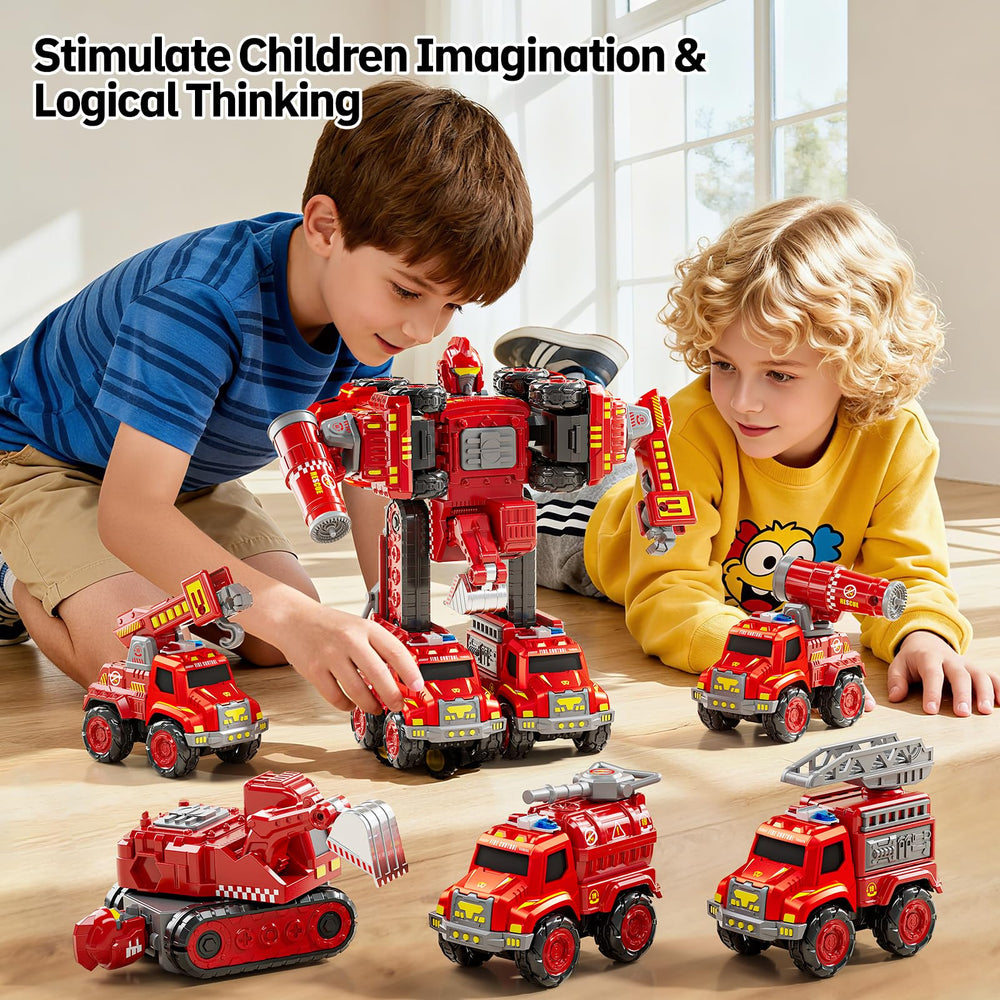 KIZONLY five-in-one take-apart toy shown in dynamic build mode.