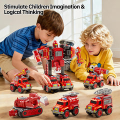 KIZONLY five-in-one take-apart toy shown in dynamic build mode.
