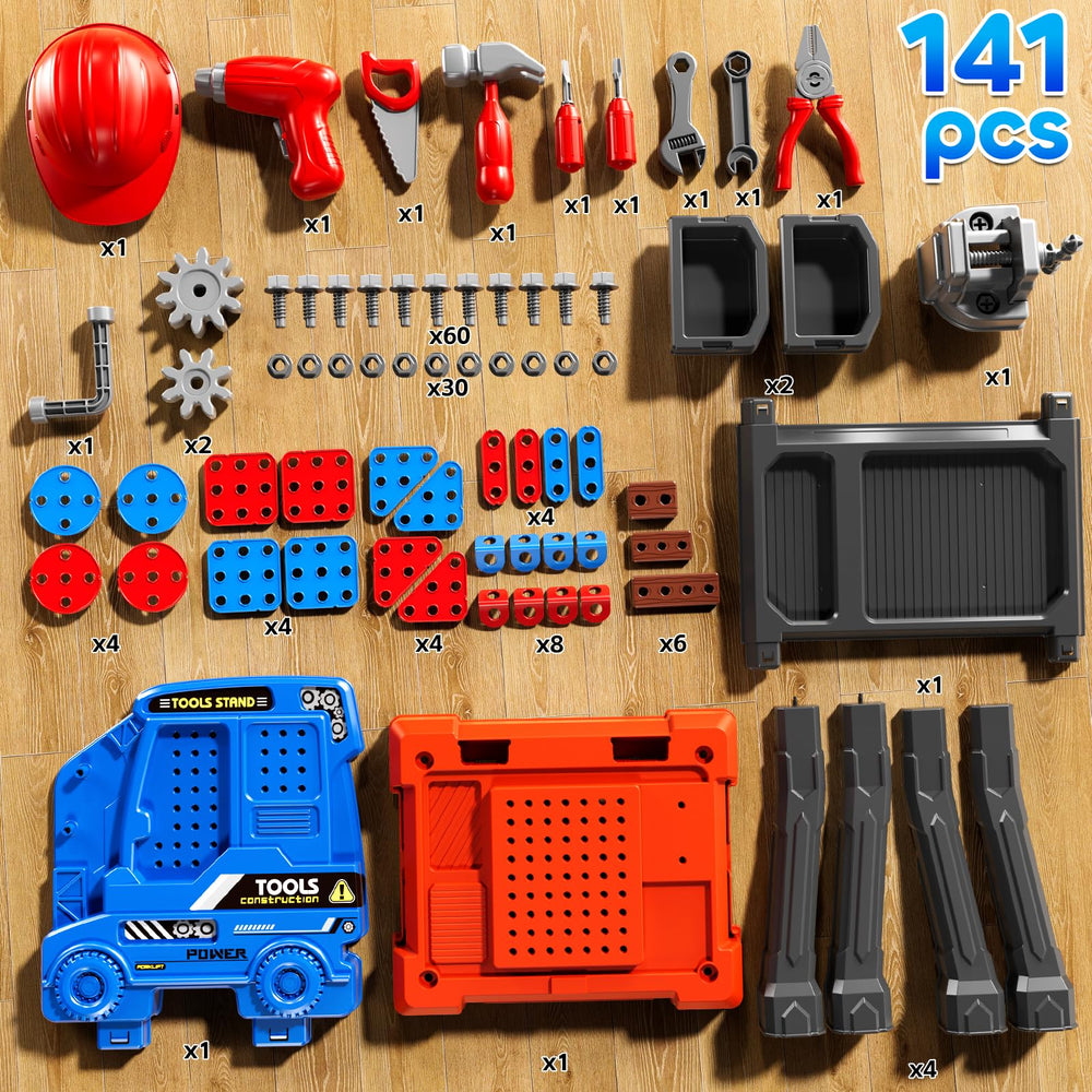 KIZONLY kid-friendly design encourages hand-eye coordination through engaging construction activities