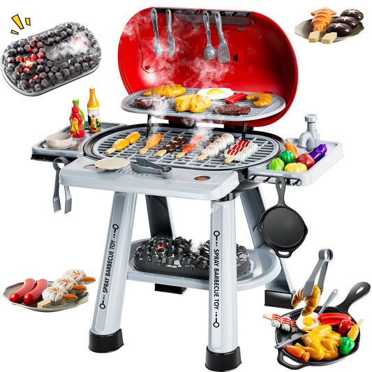 KIZONLY Kids Grill Playset front view for imaginative outdoor cooking and role play