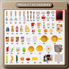 KIZONLY Kids Kitchen Set lights and sounds boost engaging playtime