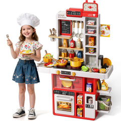 KIZONLY Kids Kitchen Set stovetop lights boost imaginative cooking play