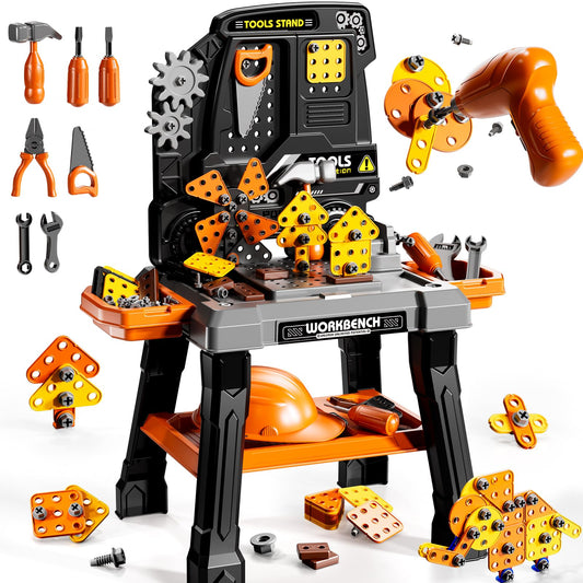 KIZONLY kids tool toy playset with electronic drill sounds enhances imaginative building play